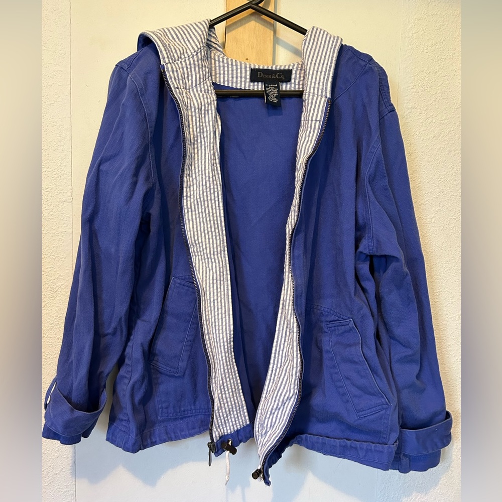 Denim & co. Blue jacket size XL